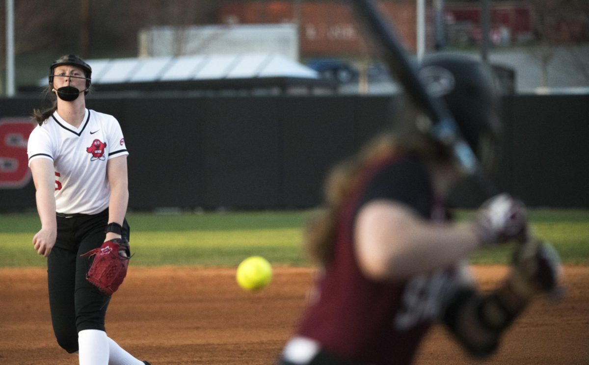 Pitcher Katie Gardner (5) pitches during Western Kentucky University's game against Southern Illinois University on Sunday, March 3, 2024. 