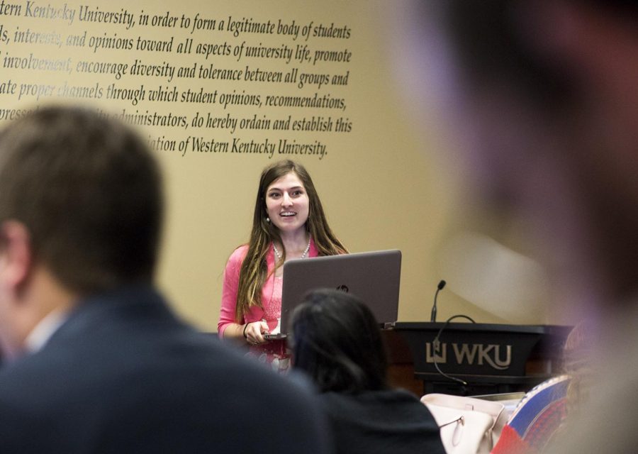 Andi Dahmer, former WKU SGA president who filed a lawsuit against WKU in 2018 claiming she endured "verbal, mental, and emotional abuse that constituted discrimination based on sex."