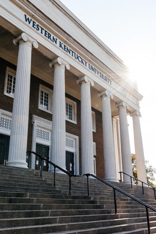 Van Meter Hall sits atop of WKU's campus.