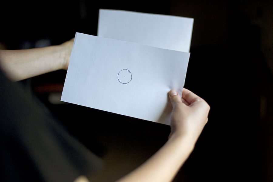 This paper method involves the same method as the foil method, however this method only includes one pin hole instead of multiple. Then viewing the eclipse on the second sheet of paper.