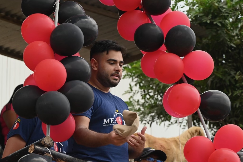 Darbar was chosen by MEDLIFE to give an address to community members after the completion of a new staircase for the neighborhood on Jan. 12, 2024.