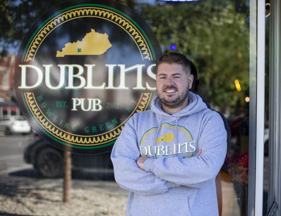 Jordan Greene is the new owner of Dublin's Pub, an iconic bar and part of the new Fountain Row Entertainment District in Bowling Green, Ky.  Greene is a 2018 graduate of Western Kentucky University and acquired the bar after the previous owners decided to get out of the nightlife business. Photo taken on Sept. 27, 2022. 