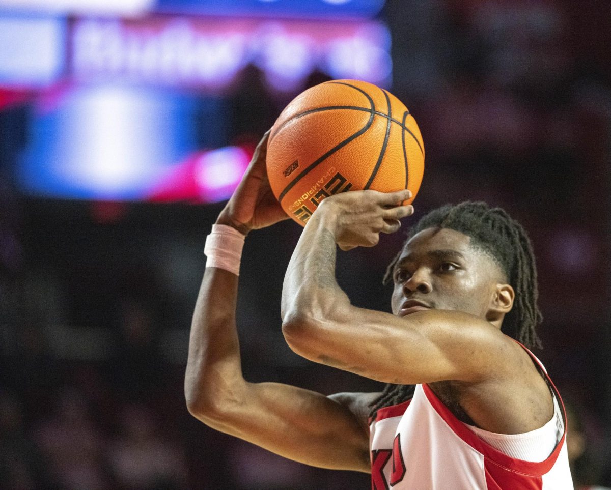Guard Don McHenry (2) shoots a free throw during a home game against Florida International University on Thursday, Jan. 25. WKU won 105-91. 