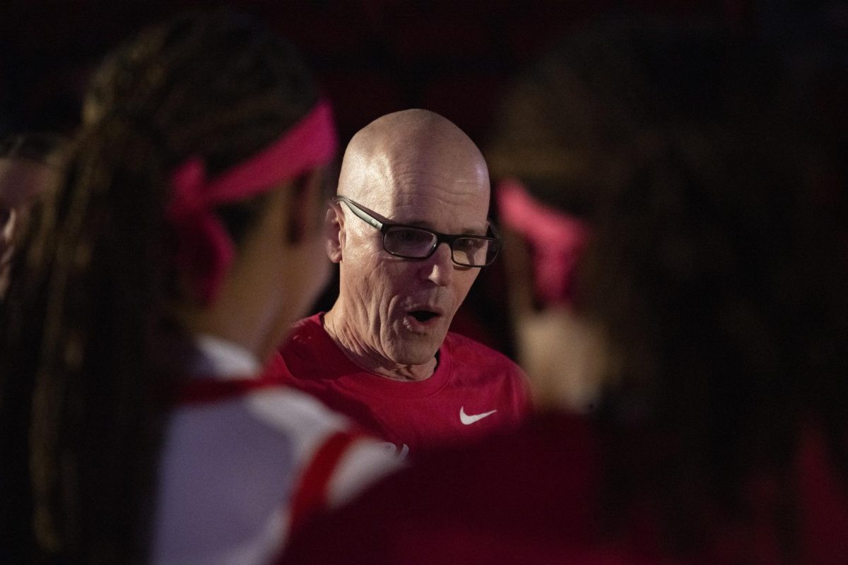 Head coach Greg Collins before WKU's game against La Tech on Wednesday, Feb. 7. WKU won 64-56 giving Collins his 100 career win.