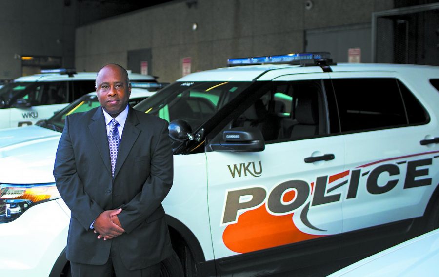 Mitchell Walker, pictured here after being named WKU's new interim chief of police in August 2016, is now WKU's new police chief.