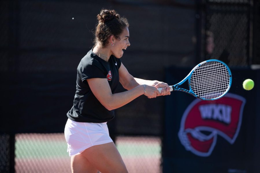Laura Bernardos, redshirt senior and #2 singles seed, won her match 6-6 against UTC player Jessie Young on Sunday, February 27th. WKU Women’s Tennis won their match against UT Chattanooga overall 4-3. 