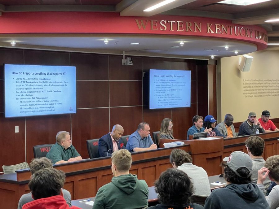 "Part of the Solution”, an interactive panel about sexual assualt prevention was hosted on April 4 in the Student Government Association chambers.