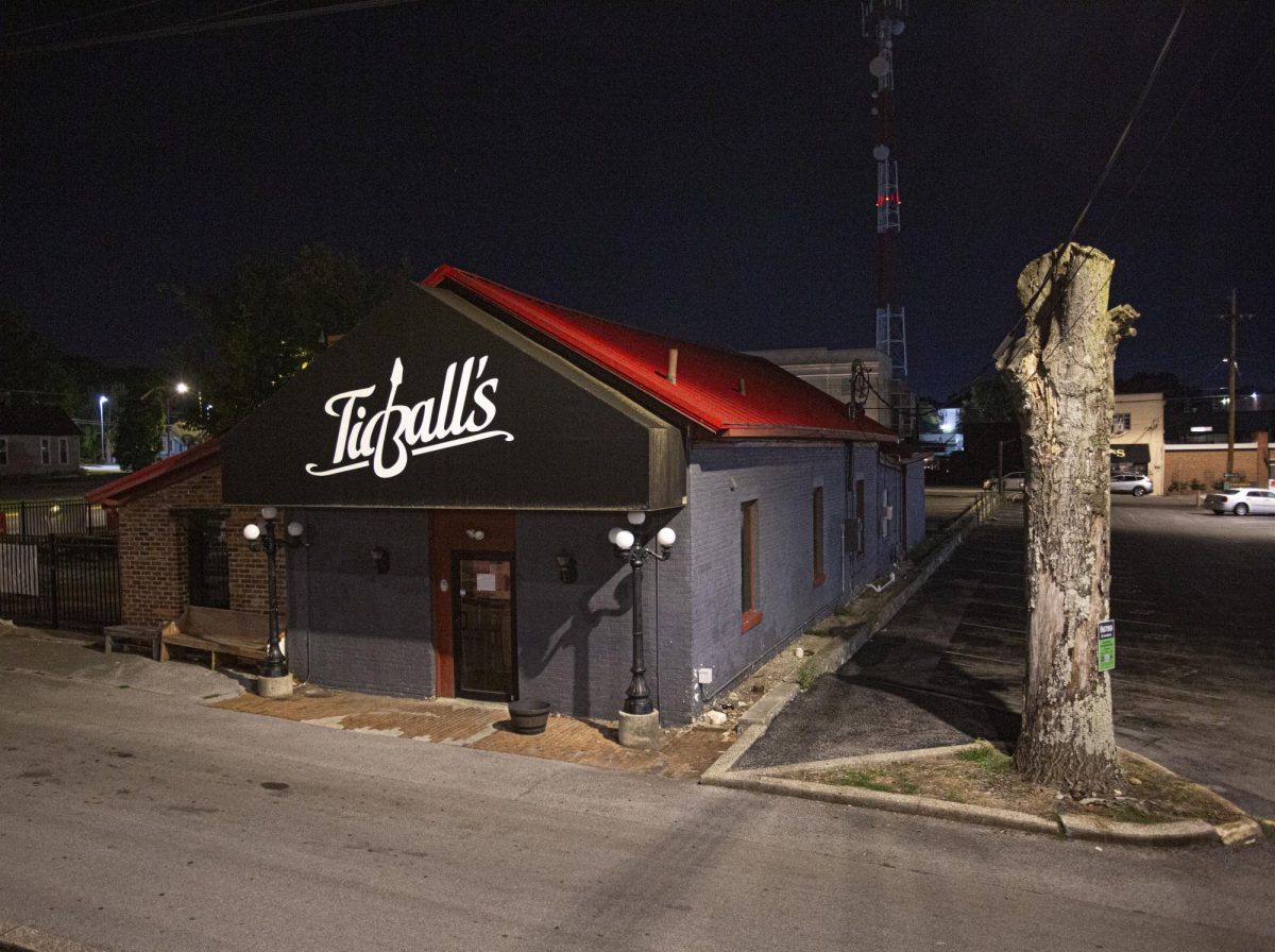 Bowling Green music venue Tidball's--now up for sale--is seen on the night of September 13, 2023.