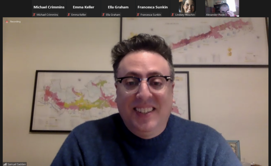 Samuel Sadden, a bilingual antitrust attorney, spoke with students about the importance of learning multiple languages in a talk hosted by the Department of Modern Languages on Monday, March 28.