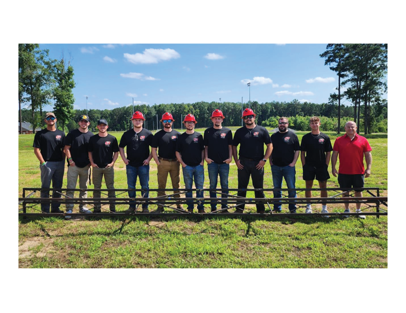 The WKU 2024 Steel Bridge Team from left to right: Nate Bruner, Cole Hollinsworth, Justin Elms, William Pemperton, Nathan Cates, Dakota Harrison, Elijah Knight, Bradley Herman, Jeremy Jordan, Jack Barton and Shane Palmquist. (Team members Cameron Dunn, Luke McElroy, Jared Brewster, and Logan Kauffman not pictured). Photo provided by Shane Palmquist.